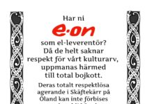 Bojkott mot E.on – Efter massiv förstörelse av fornminnen på Öland Bojkott mot Eon - Efter massiv förstörelse av fornminnen på Öland.