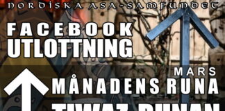 Utlottning av månadens runa: Tiwaz Utlottning av månadens runa: Tiwaz