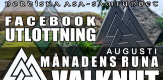 Utlottning av augusti-månadens runa: Valknuten Utlottning Månadens Runa Augusti Valknut