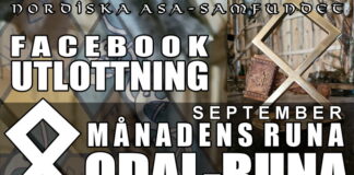 Utlottning av September-månadens runa: Odal Utlottning Månadens runa Odal