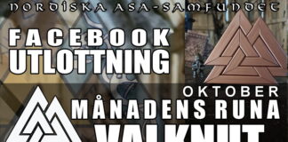 Utlottning av Oktober-månadens runa: Valknuten Utlottning Månadens Runa Oktober Valknut