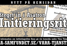 Nytt på Hemsidan: Steget in i Asatron genom Initieringsrit Nytt på Hemsidan: Initieringsrit
