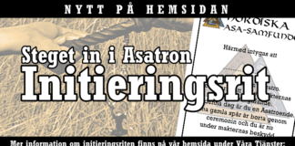 Nytt på Hemsidan: Steget in i Asatron genom Initieringsrit Nytt på Hemsidan: Initieringsrit