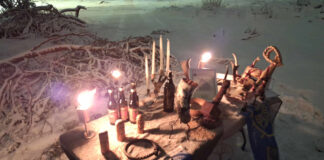 Utförda Riter 2023: Blotlag Sleipner höll en Vintersolståndsrit vid Grosvads gravplatsområde i Finspång