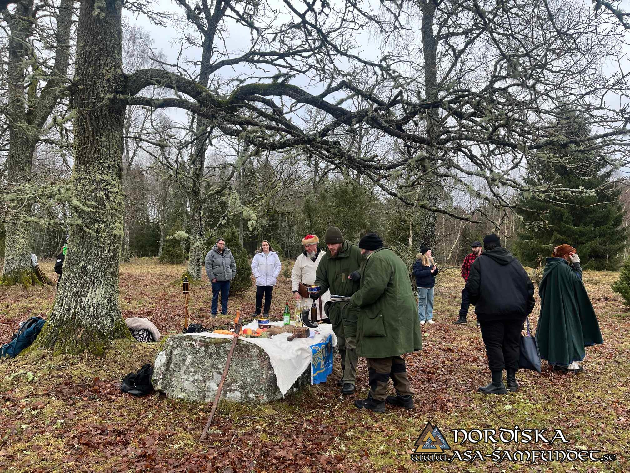 Utförda Blot 2024: Blotlaget Gungnir höll Midvinterblot vid Valeberg-Ryds gravfält i Skaraborg