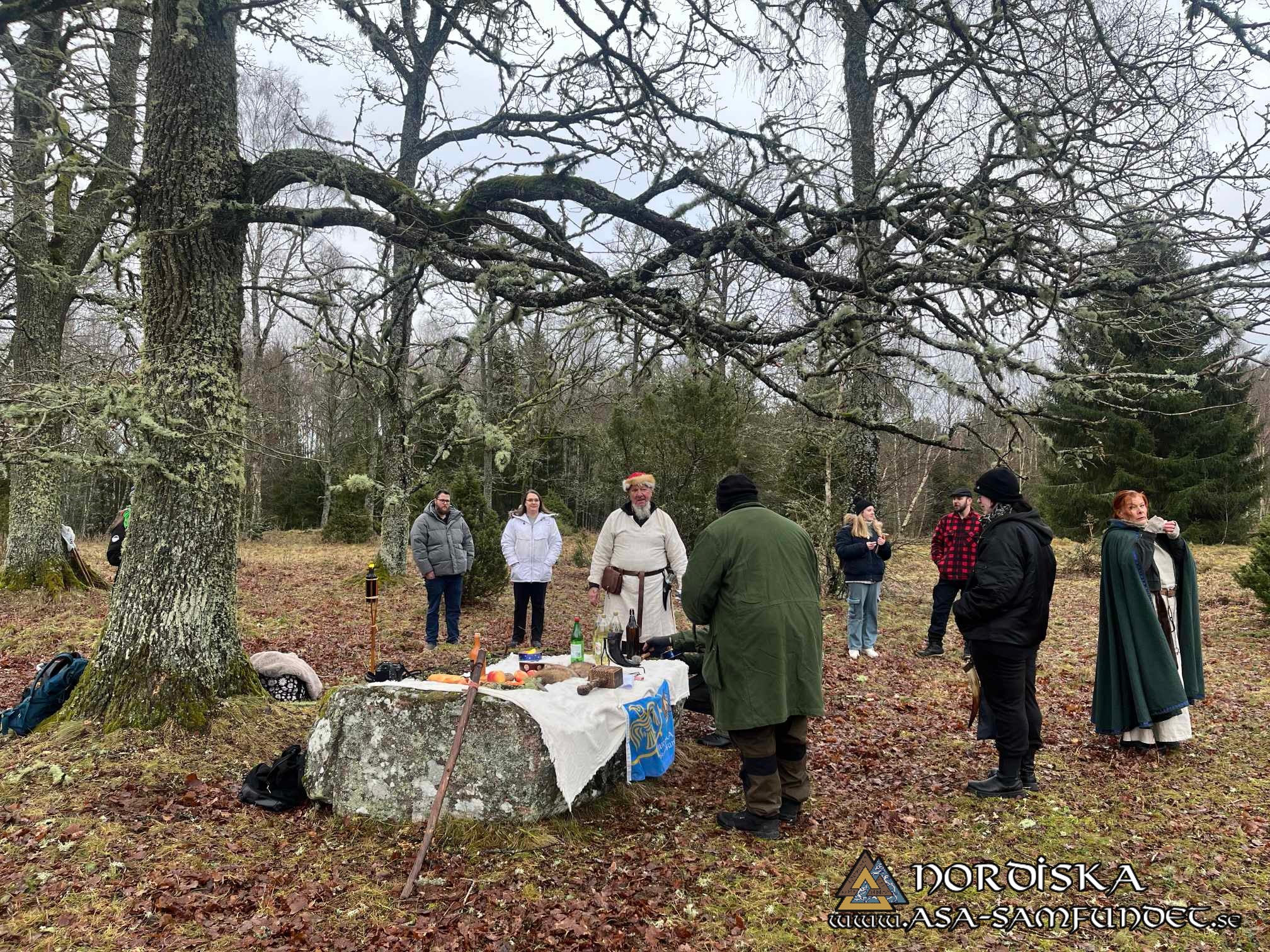 Utförda Blot 2024: Blotlaget Gungnir höll Midvinterblot vid Valeberg-Ryds gravfält i Skaraborg