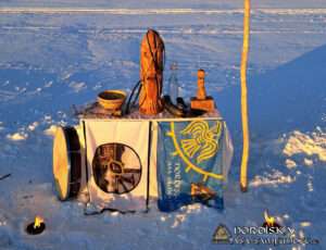 Utförda Blot 2024: Blotlaget Vergelmer höll Midvinterblot vid Södra Hamnen i Luleå