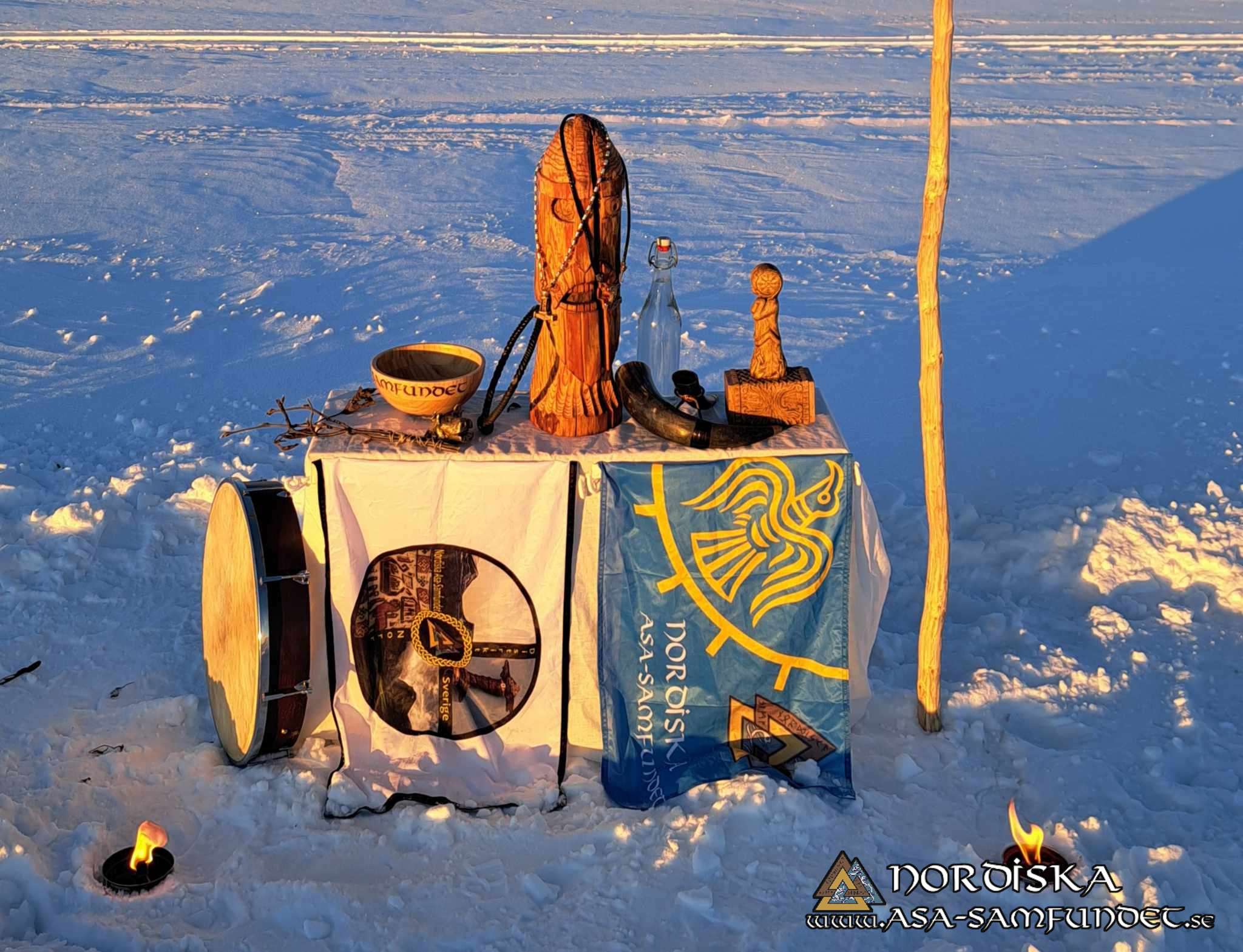 Utförda Blot 2024: Blotlaget Vergelmer höll Midvinterblot vid Södra Hamnen i Luleå