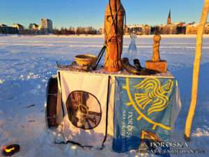 Utförda Blot 2024: Blotlaget Vergelmer höll Midvinterblot vid Södra Hamnen i Luleå