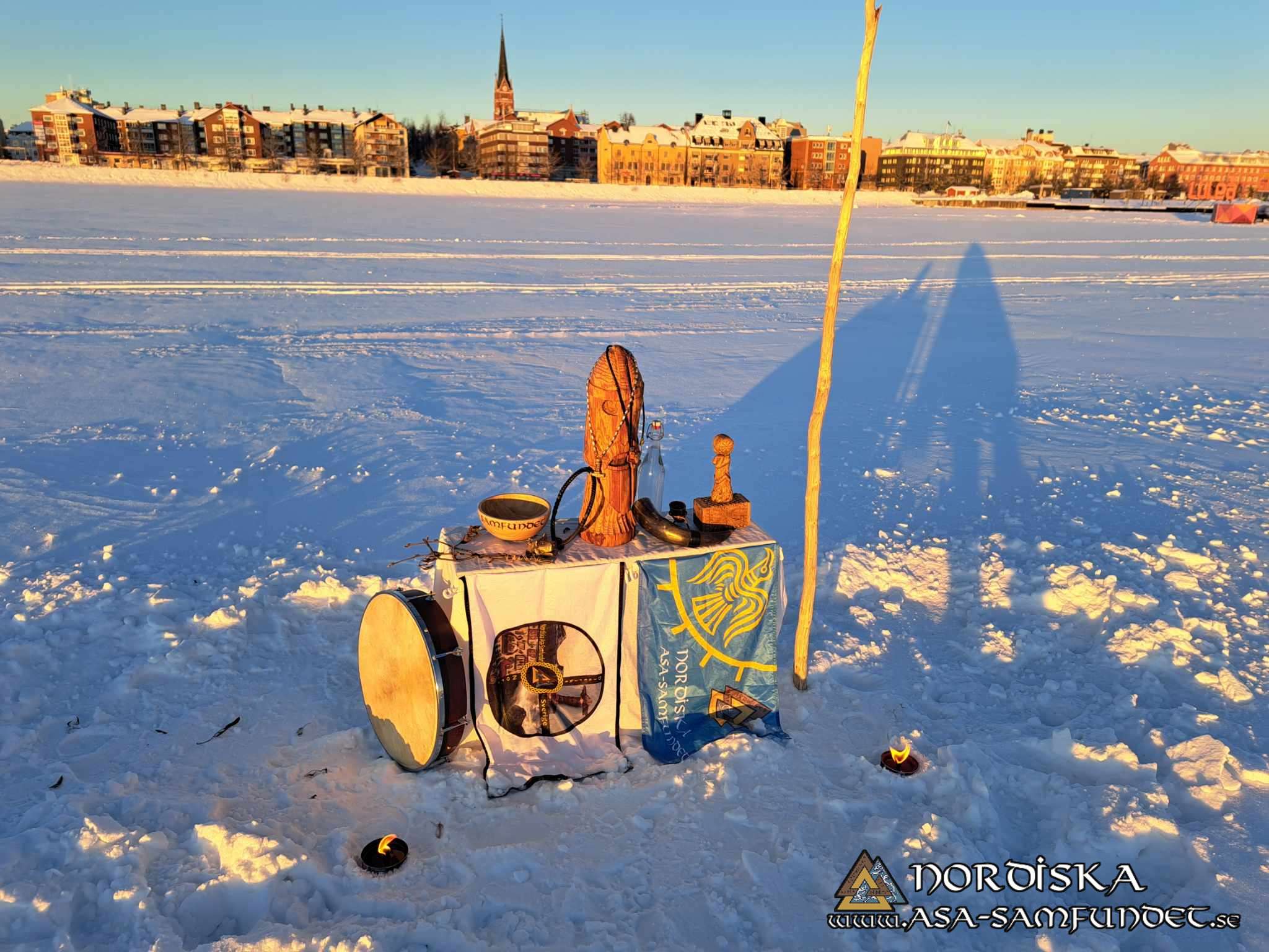 Utförda Blot 2024: Blotlaget Vergelmer höll Midvinterblot vid Södra Hamnen i Luleå