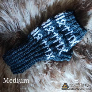 Stickade Torghandlarvantar med runor - Storlek: Medium