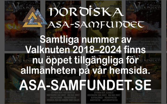 video-youtube-mall Samtliga nummer av Valknuten 2018–2024 finns nu öppet tillgängliga för allmänheten på vår hemsida.