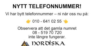 Nytt telefonnummer Nytt telefonnummer