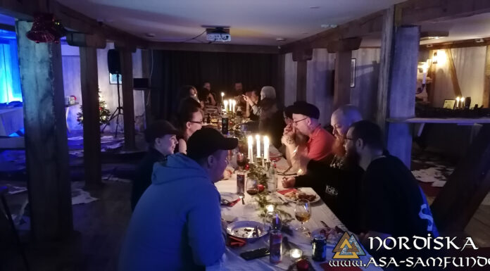 Performed Blóts 2025: On December 7, the blót kindred Sleipner held its annual closed winter blót with a following feast